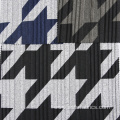 Grey Black Special Rib Pattern Geometric Print Fabric